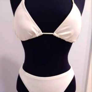 White Triangle Bikini Top